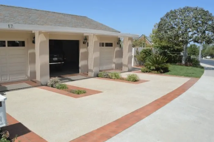 Concrete driveway and walkway at a home